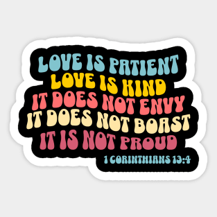 Love Is Patient Love Is Kind Bible Verse Sticker